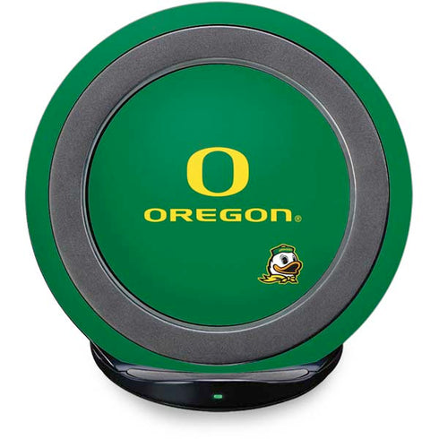 University of Oregon Yellow O with Text Fast Charge Wireless Charging Stand Skin